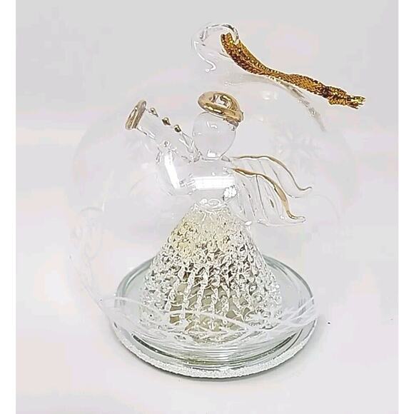 Sorelle Angel Spun Glass Globe Ornament LED Light in Set of 3 Ornaments X-E - Picture 11 of 16